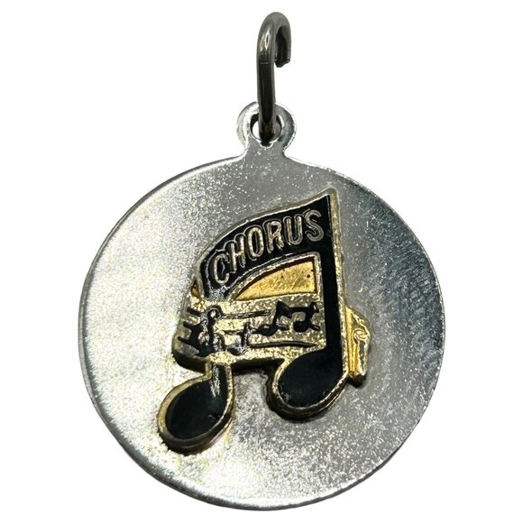 925 Sterling Silver CHORUS Small Round Charm/Pendant - Picture 1 of 3